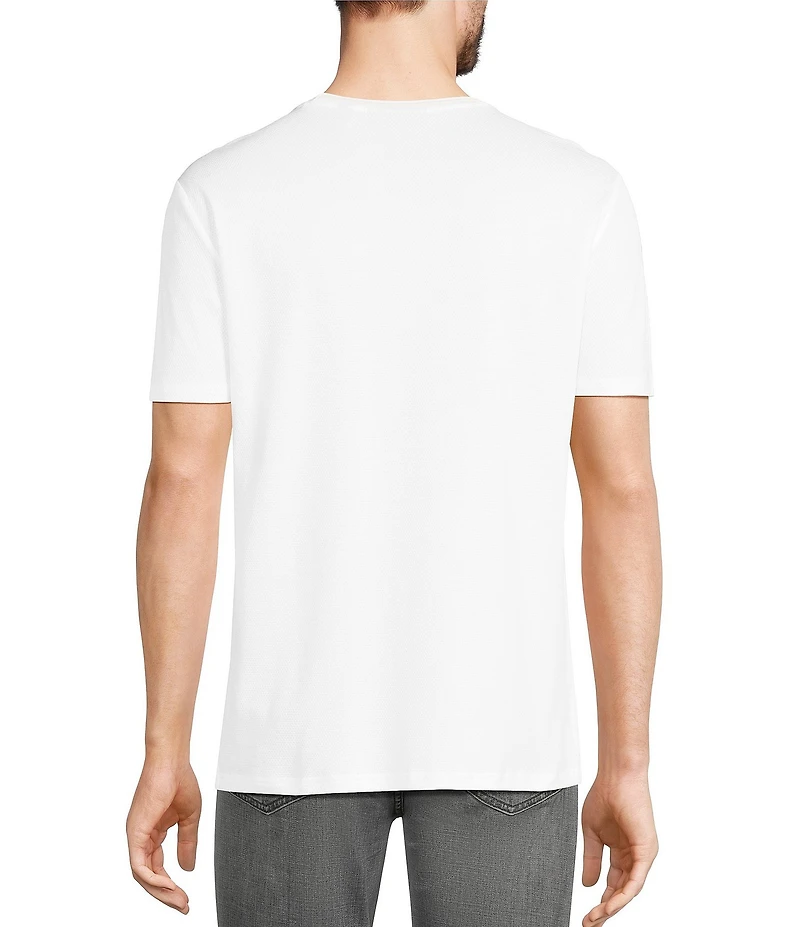Murano Liquid Luxury Slim Fit Textured Short Sleeve T-Shirt