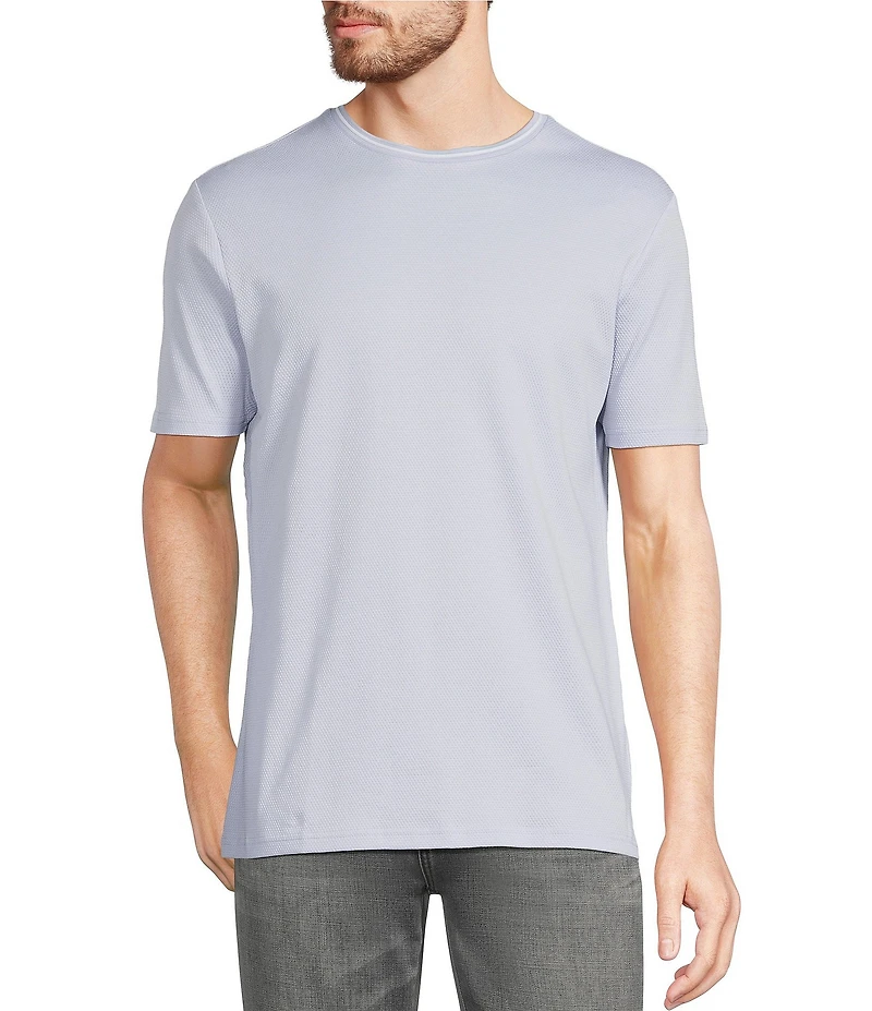 Murano Liquid Luxury Slim Fit Textured Short Sleeve T-Shirt