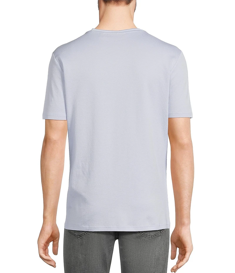 Murano Liquid Luxury Slim Fit Textured Short Sleeve T-Shirt