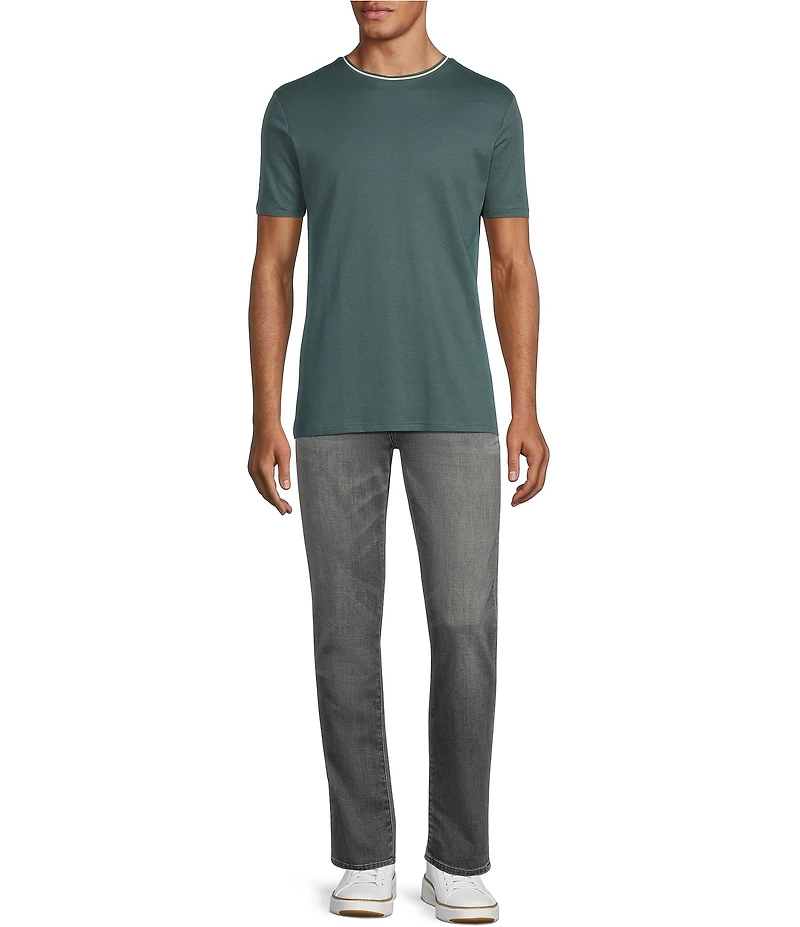 Murano Liquid Luxury Slim Fit Textured Short Sleeve T-Shirt