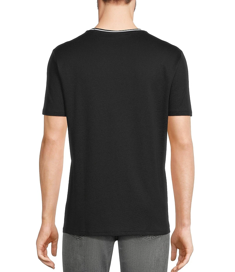 Murano Liquid Luxury Slim Fit Textured Short Sleeve T-Shirt