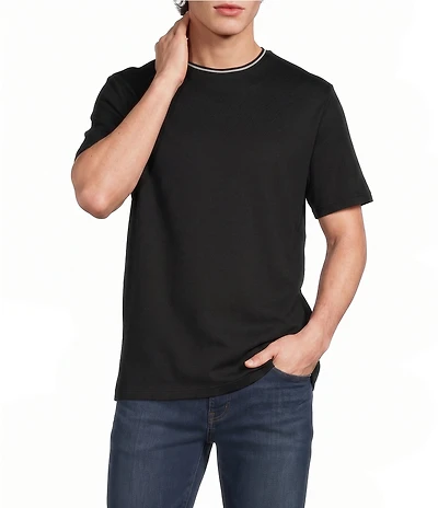 Murano Liquid Luxury Slim Fit Textured Short Sleeve T-Shirt