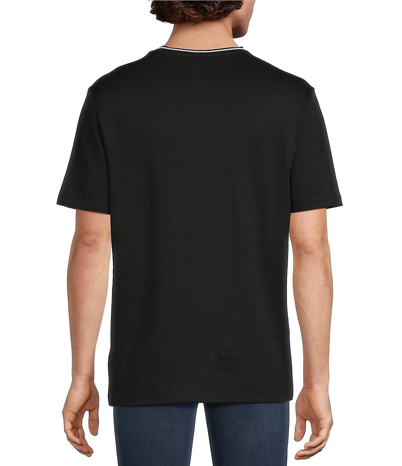 Murano Liquid Luxury Slim Fit Textured Short Sleeve T-Shirt