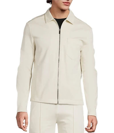 Murano Liquid Luxury Slim Fit Zip Shirt Jacket