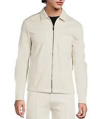 Murano Liquid Luxury Slim Fit Zip Shirt Jacket