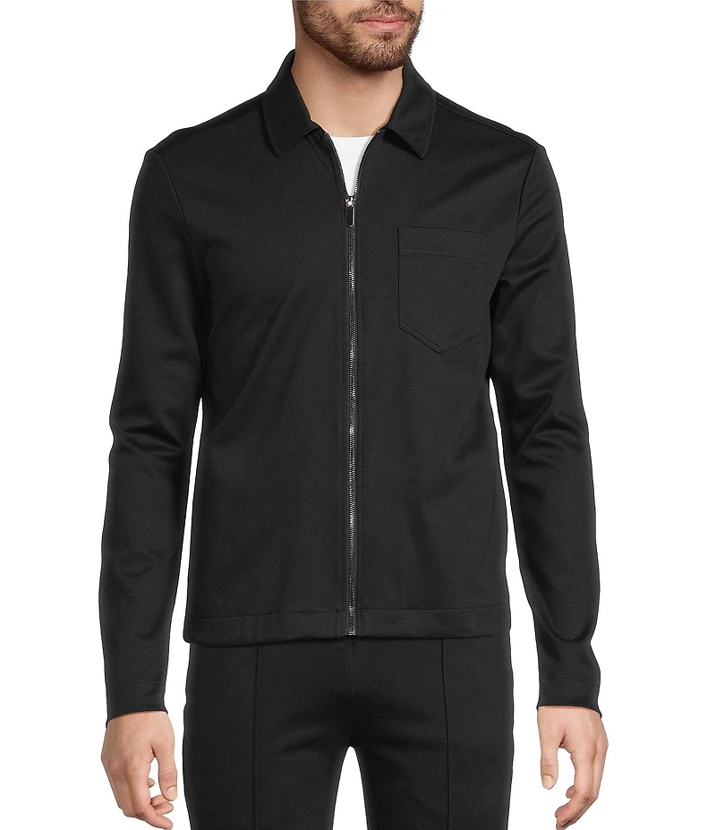 Murano Liquid Luxury Slim Fit Zip Shirt Jacket
