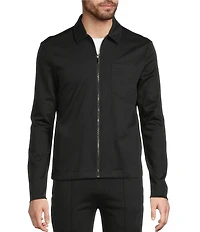 Murano Liquid Luxury Slim Fit Zip Shirt Jacket