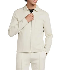 Murano Liquid Luxury Slim Fit Zip Shirt Jacket