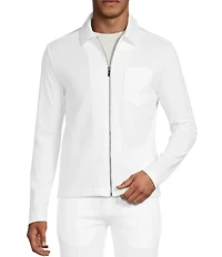 Murano Liquid Luxury Slim Fit Zip Shirt Jacket
