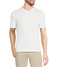 Murano Liquid Luxury Solid Short-Sleeve V-Neck T-Shirt