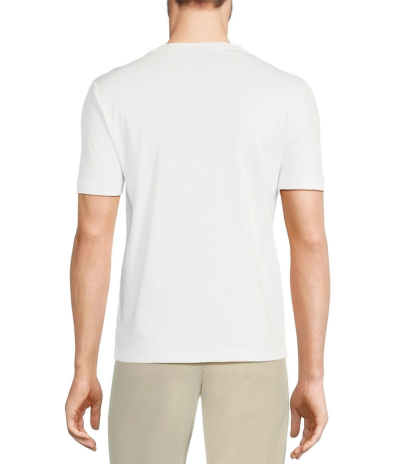 Murano Liquid Luxury Solid Short-Sleeve V-Neck T-Shirt