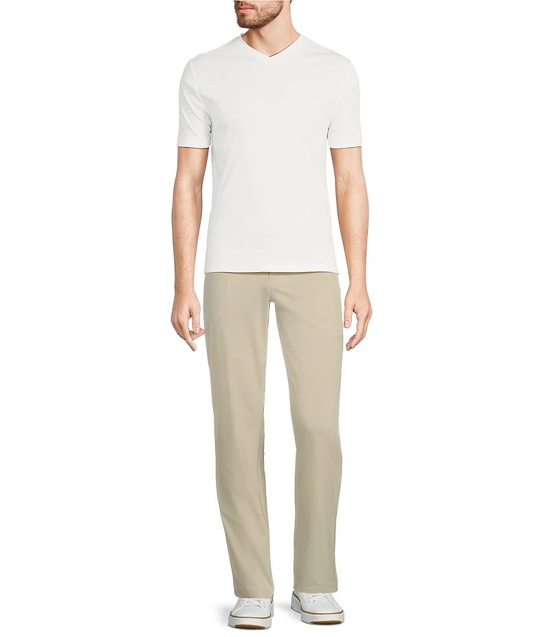 Murano Liquid Luxury Solid Short-Sleeve V-Neck T-Shirt
