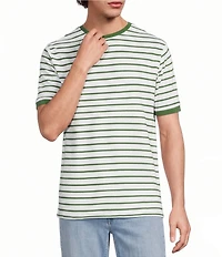 Murano Liquid Luxury Stripe Crew Neck Short Sleeve T-Shirt