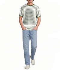 Murano Liquid Luxury Stripe Crew Neck Short Sleeve T-Shirt