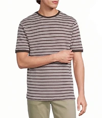 Murano Liquid Luxury Stripe Crew Neck Short Sleeve T-Shirt