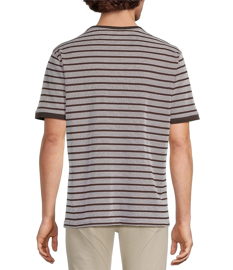 Murano Liquid Luxury Stripe Crew Neck Short Sleeve T-Shirt