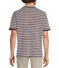 Murano Liquid Luxury Stripe Crew Neck Short Sleeve T-Shirt
