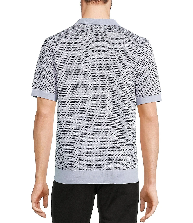 Murano Modern Performance Johnny Collar Short Sleeve Knit Sweater