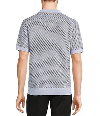 Murano Modern Performance Johnny Collar Short Sleeve Knit Sweater