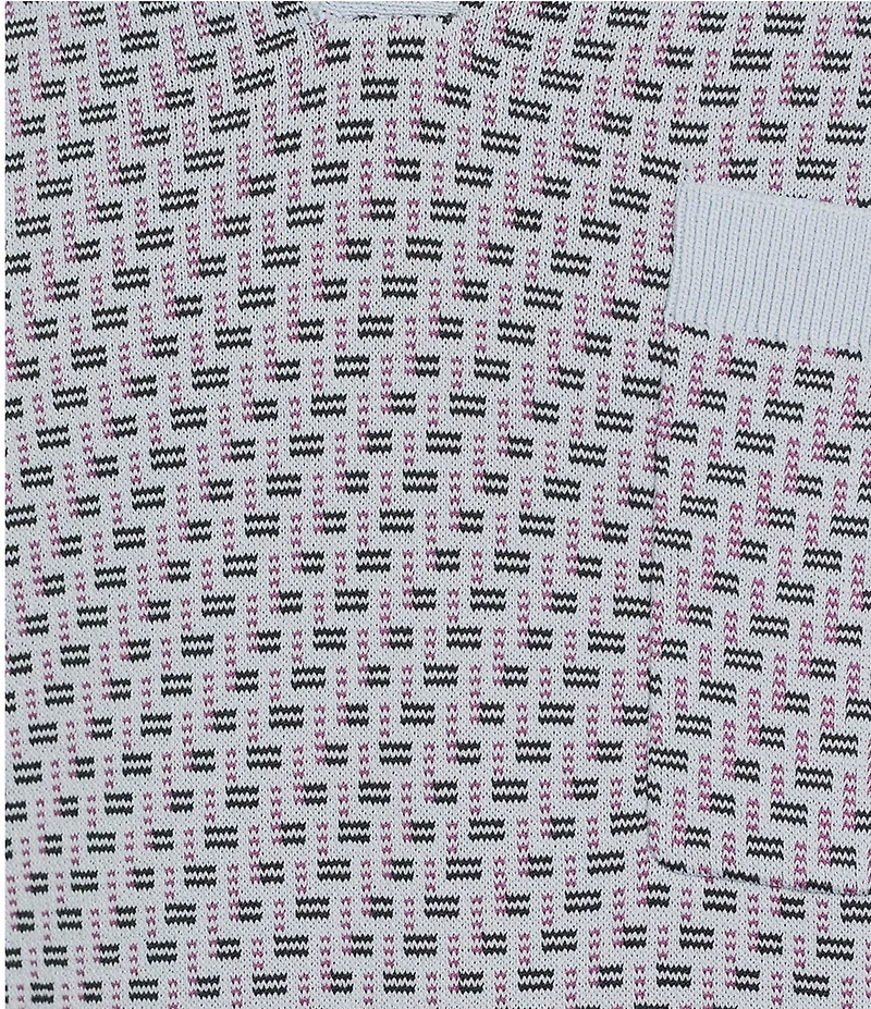 Murano Modern Performance Johnny Collar Short Sleeve Knit Sweater