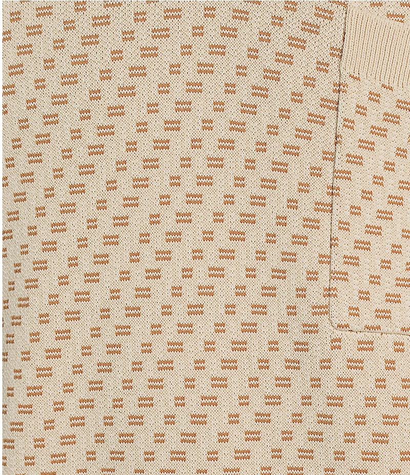 Murano Modern Performance Johnny Collar Short Sleeve Knit Sweater