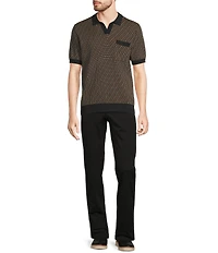 Murano Modern Performance Johnny Collar Short Sleeve Knit Sweater
