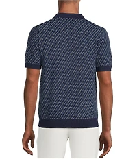 Murano Modern Performance Johnny Collar Short Sleeve Knit Sweater