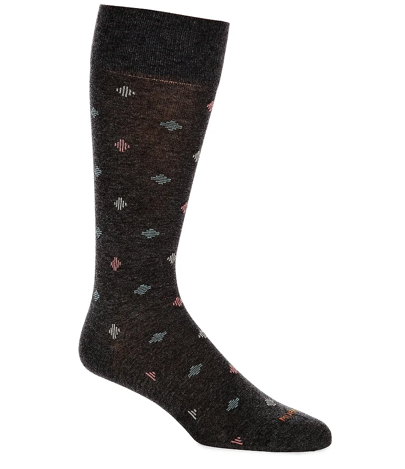 Murano Neat Pattern Crew Dress Socks