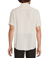 Murano Oaxaca Collection Classic Fit Textured Solid Short Sleeve Woven Shirt