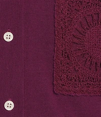 Murano Oaxaca Collection Crochet Pocket Coatfront Shirt