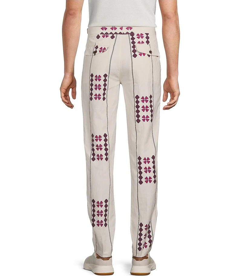 Murano Oaxaca Collection Gurkha Printed Suit Separates Pants