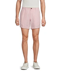Murano Oaxaca Collection Linen Striped 5.5#double; Inseam Shorts