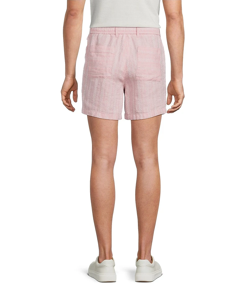 Murano Oaxaca Collection Linen Striped 5.5#double; Inseam Shorts