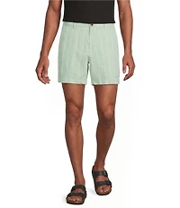 Murano Oaxaca Collection Linen Striped 5.5#double; Inseam Shorts