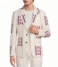 Murano Oaxaca Collection Slim Fit Printed Suit Separates Jacket
