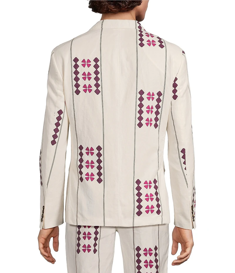 Murano Oaxaca Collection Slim Fit Printed Suit Separates Jacket
