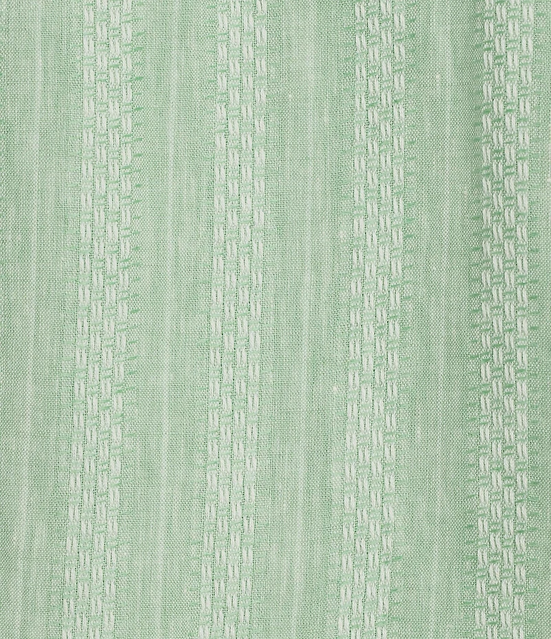 Murano Oaxaca Collection Slim Fit Linen Stripe Short Sleeve Woven Shirt