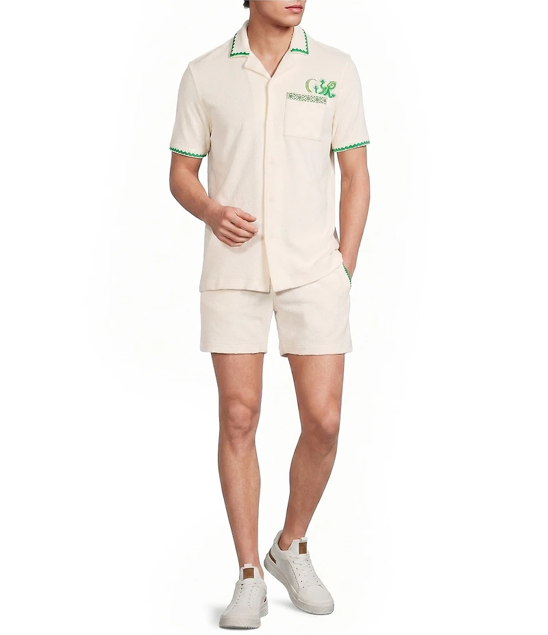 Murano Oaxaca Collection Terry Cloth 5.5#double; Inseam Shorts