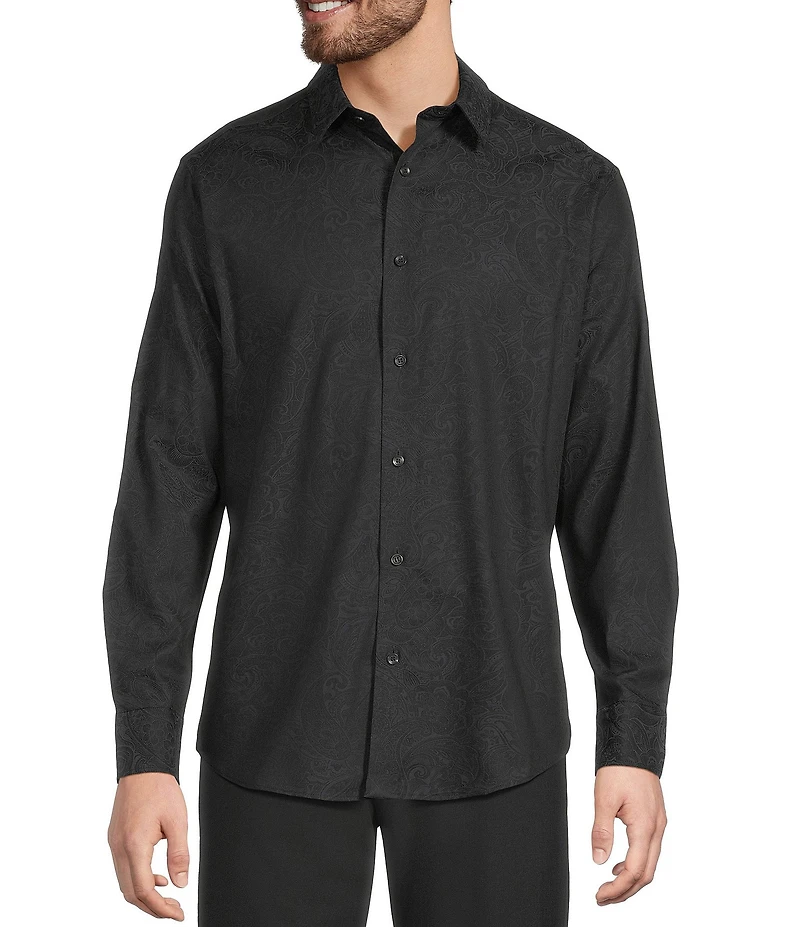 Murano Paisley Jacquard Long Sleeve Woven Shirt