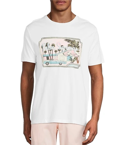 Murano Palm Springs Collection Classic Fit Screen Print Short Sleeve T-Shirt