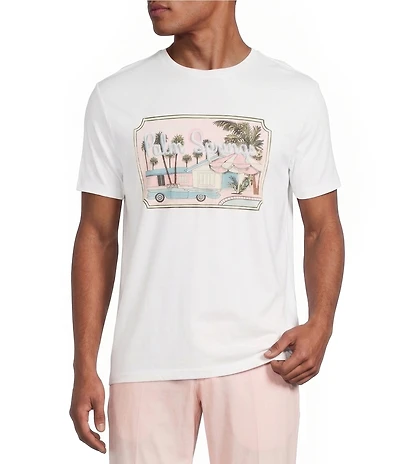 Murano Palm Springs Collection Classic Fit Screen Print Short Sleeve T-Shirt