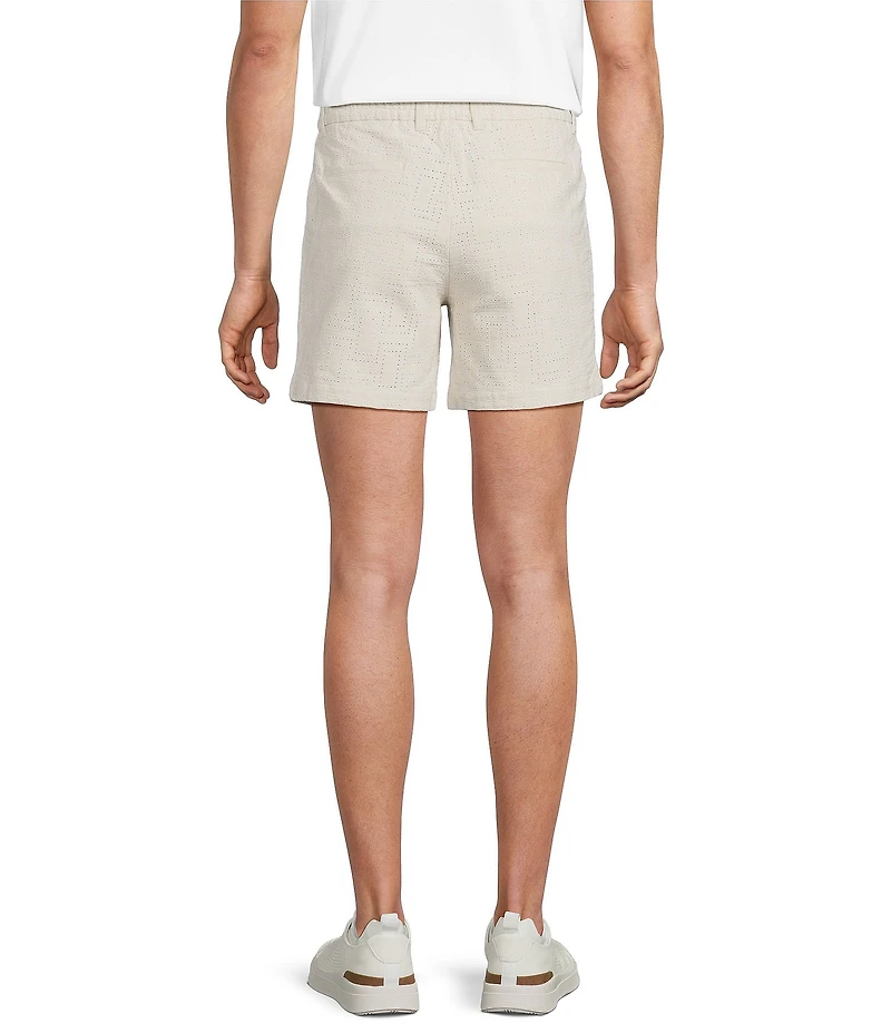 Murano Palm Springs Collection Eyelet Geo Print 5.5#double; Inseam Shorts