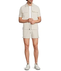 Murano Palm Springs Collection Eyelet Geo Print 5.5#double; Inseam Shorts