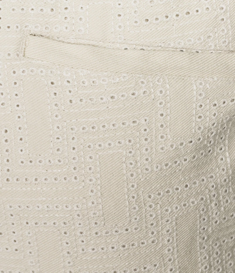 Murano Palm Springs Collection Eyelet Geo Print 5.5#double; Inseam Shorts