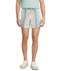 Murano Palm Springs Collection Linen Blend Stripe 5.5#double; Inseam Shorts
