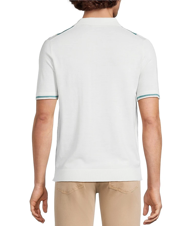 Murano Palm Springs Collection Quarter-Zip Short Sleeve Polo Shirt