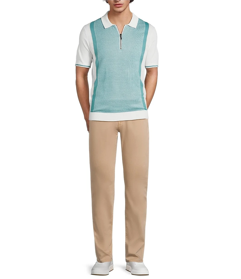 Murano Palm Springs Collection Quarter-Zip Short Sleeve Polo Shirt