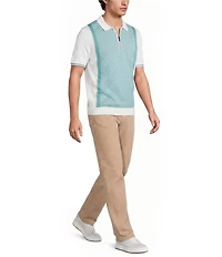Murano Palm Springs Collection Quarter-Zip Short Sleeve Polo Shirt