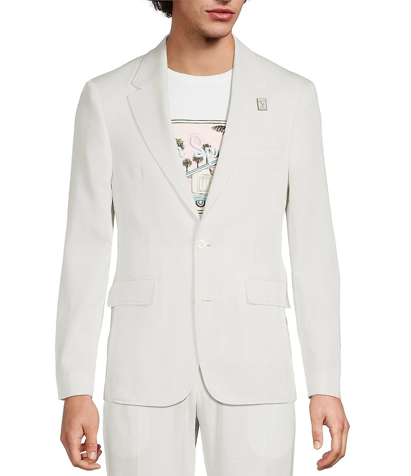 Murano Palm Springs Collection Slim Fit Contrast Stitch Suit Separates Jacket