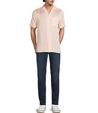 Murano Palm Springs Collection Slim Fit Geo Print Short Sleeve Woven Camp Shirt